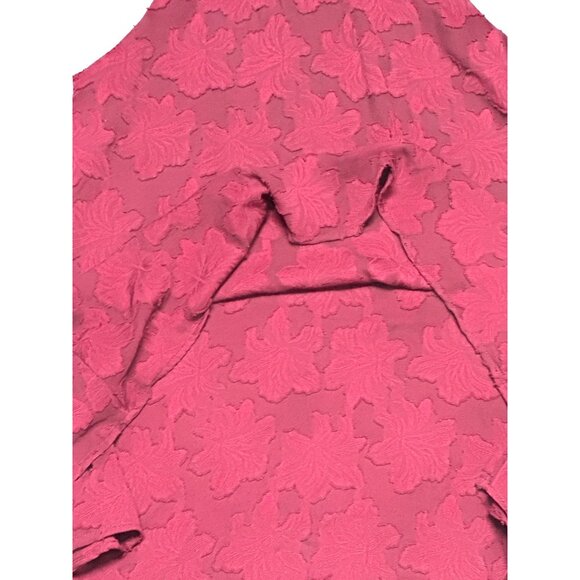 Maurices Medium Burgundy Floral Jacquard Halter Tunic Top Date Night Chic Resort - Picture 12 of 12